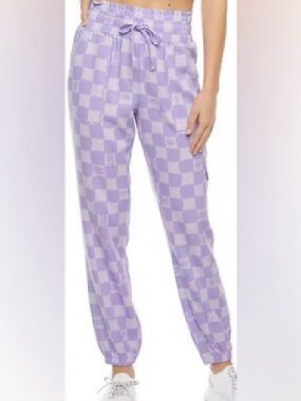 Juicy Couture. Lilac Checked Joggers. Size XS.